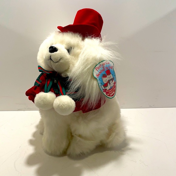 Vintage 1992 Shopko Christmas Collection Stuffed Snowball Pup Stuffed Animal